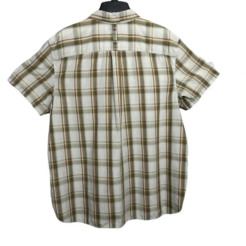 The North Face Plaid Shortsleeve Casual Button Down Shirt Size XXL